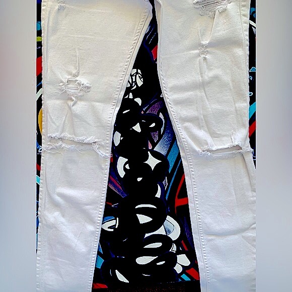 HOLLISTER High Rise Super Skinny Jeans distressed white denim SZ 26W 30L - Picture 10 of 14